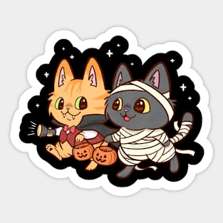 Trick or Treat Cats Sticker